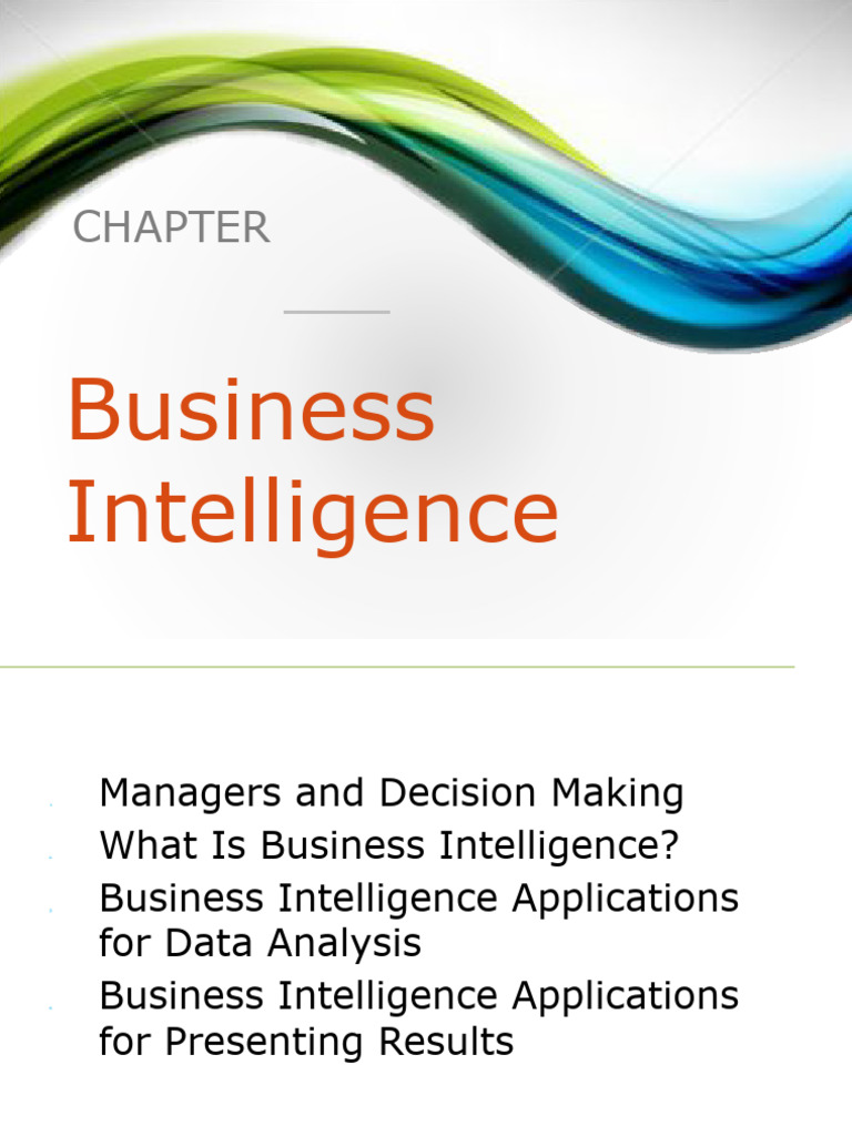 MISch03 - Busines Intelligence | PDF | Business Intelligence ...