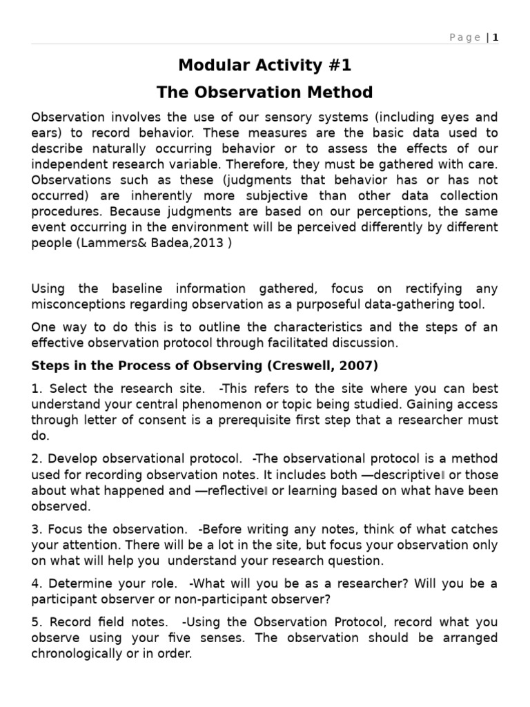Observation and Interview Methods Guide | PDF | Interview | Observation