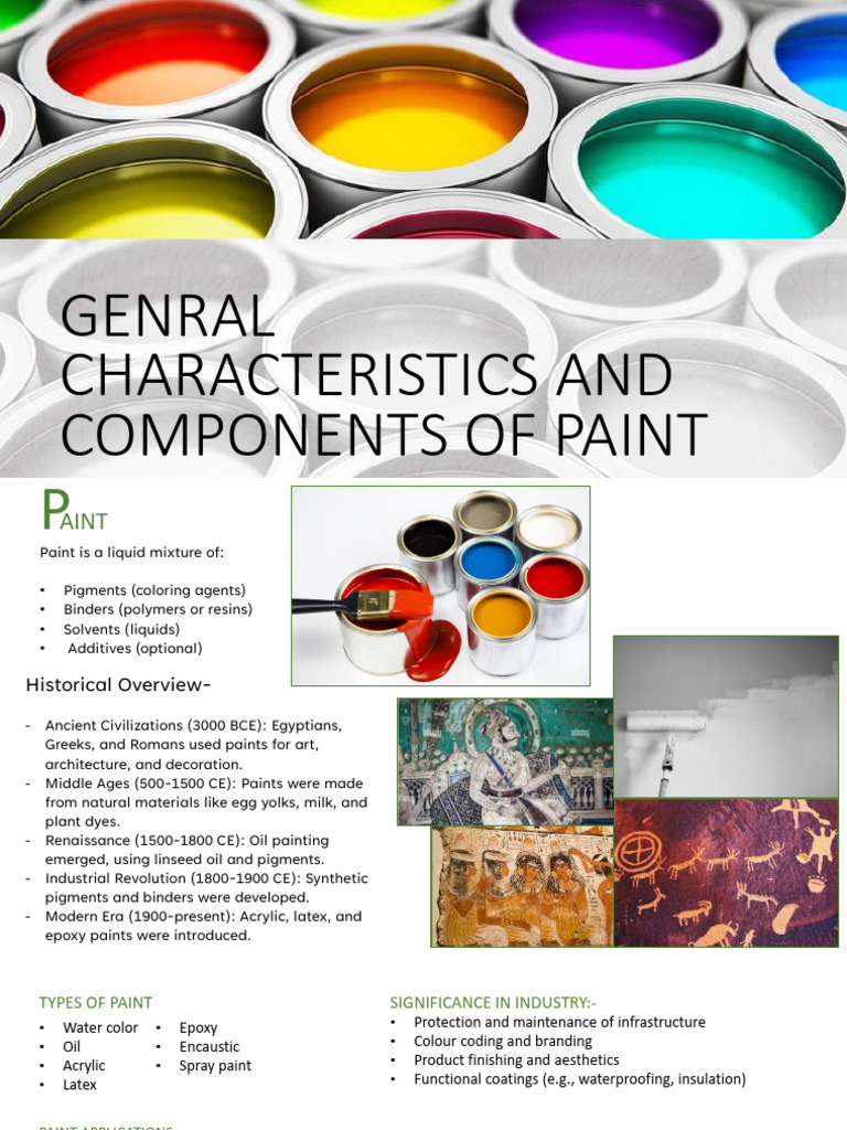 Components and History of Paint | PDF | Paint | Materials