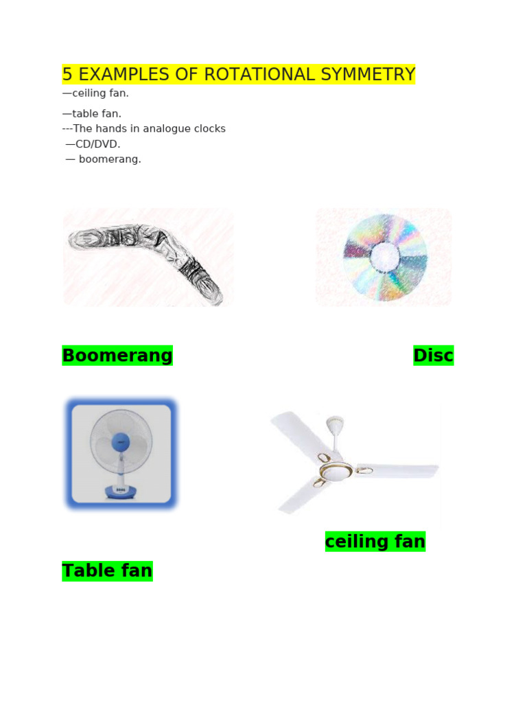 5 Examples of Rotational Symmetry | PDF | Geometry | Physics