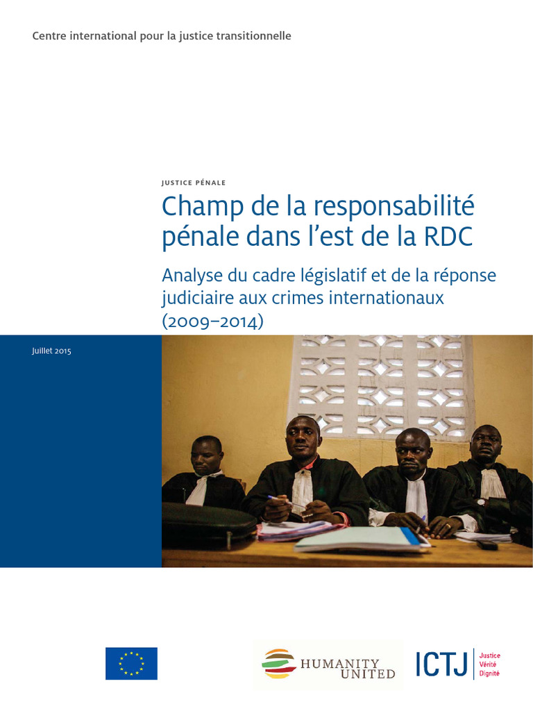Responsabilité pénale en RDC (2009-2014) | PDF | Crime et violence | Crimes