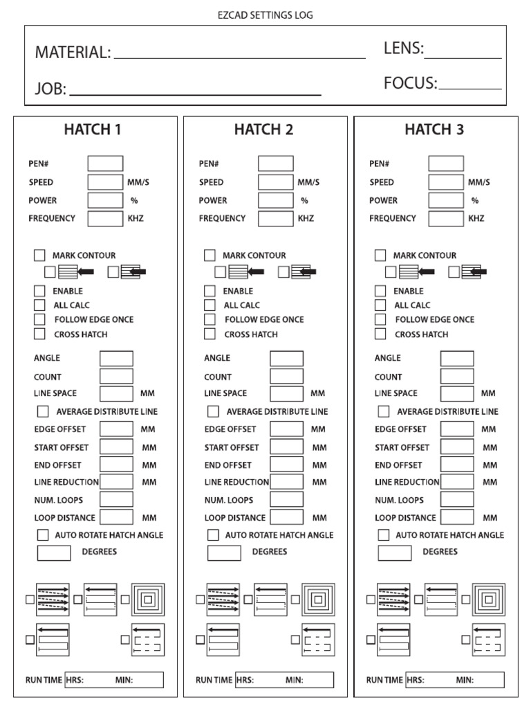 Ezcad Settings Log | PDF