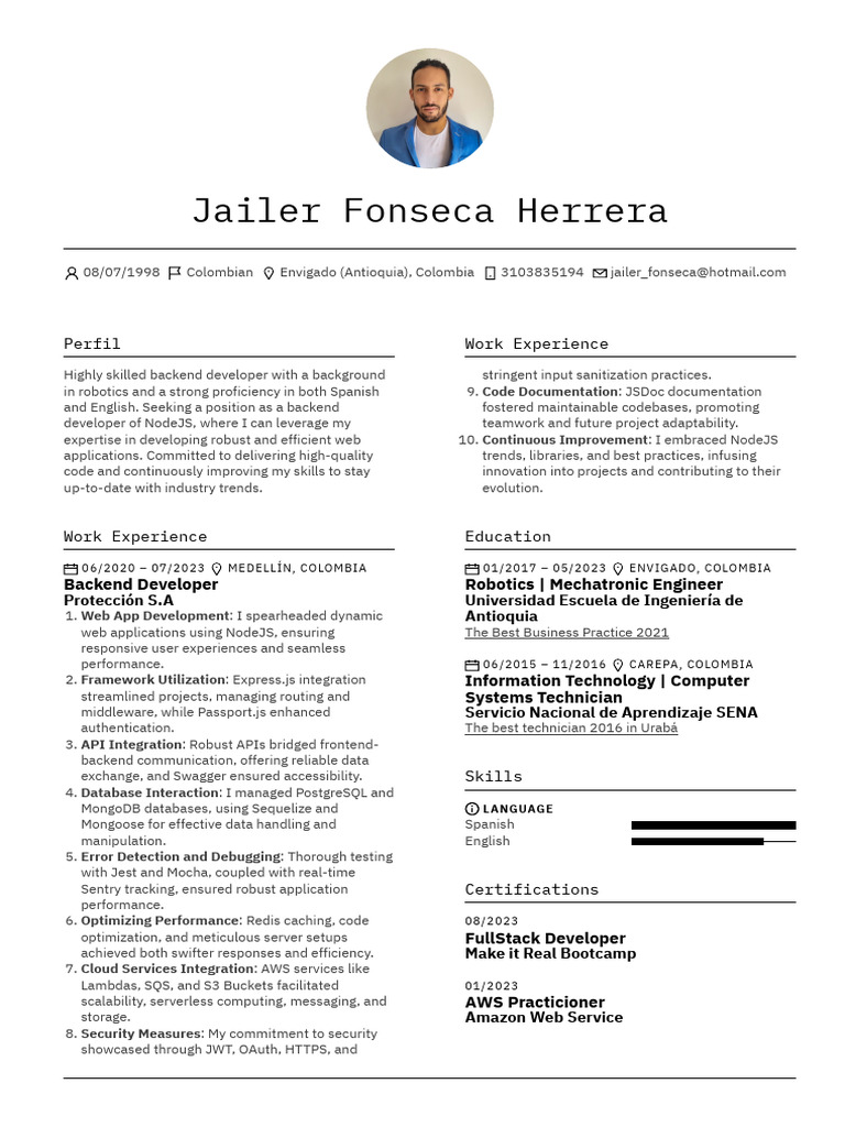 Junior Java Developer Resume Sample | PDF | Amazon Web Services | Web ...