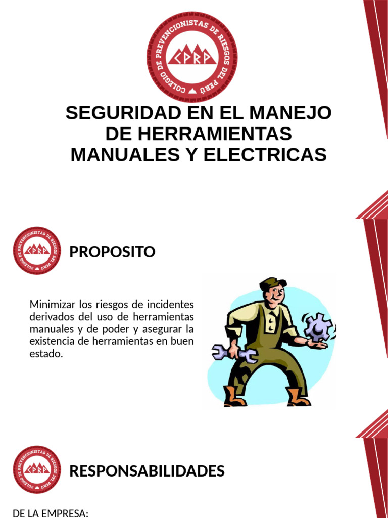 Seguridad en El Manejo de Herramientas Manuales y Eléctricas - Ever ...