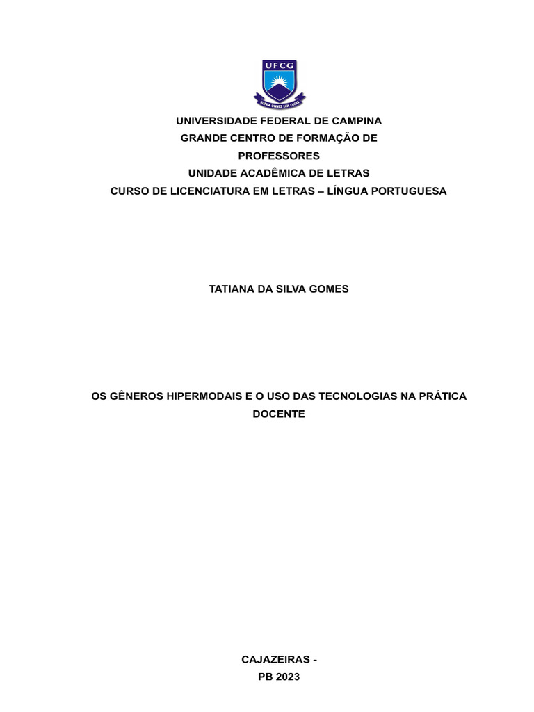TATIANA+DA+SILVA+GOMES.+MONOGRAFIA+LETRAS+-+LÍNGUA+PORTUGUESA.+CFP+2023 ...