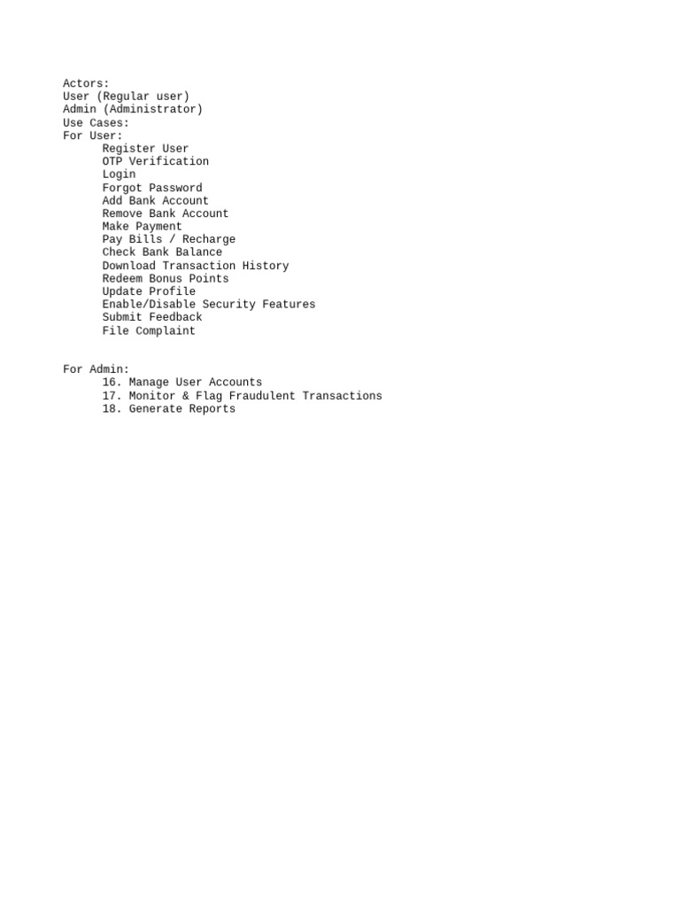 User & Admin Use Cases Overview | PDF