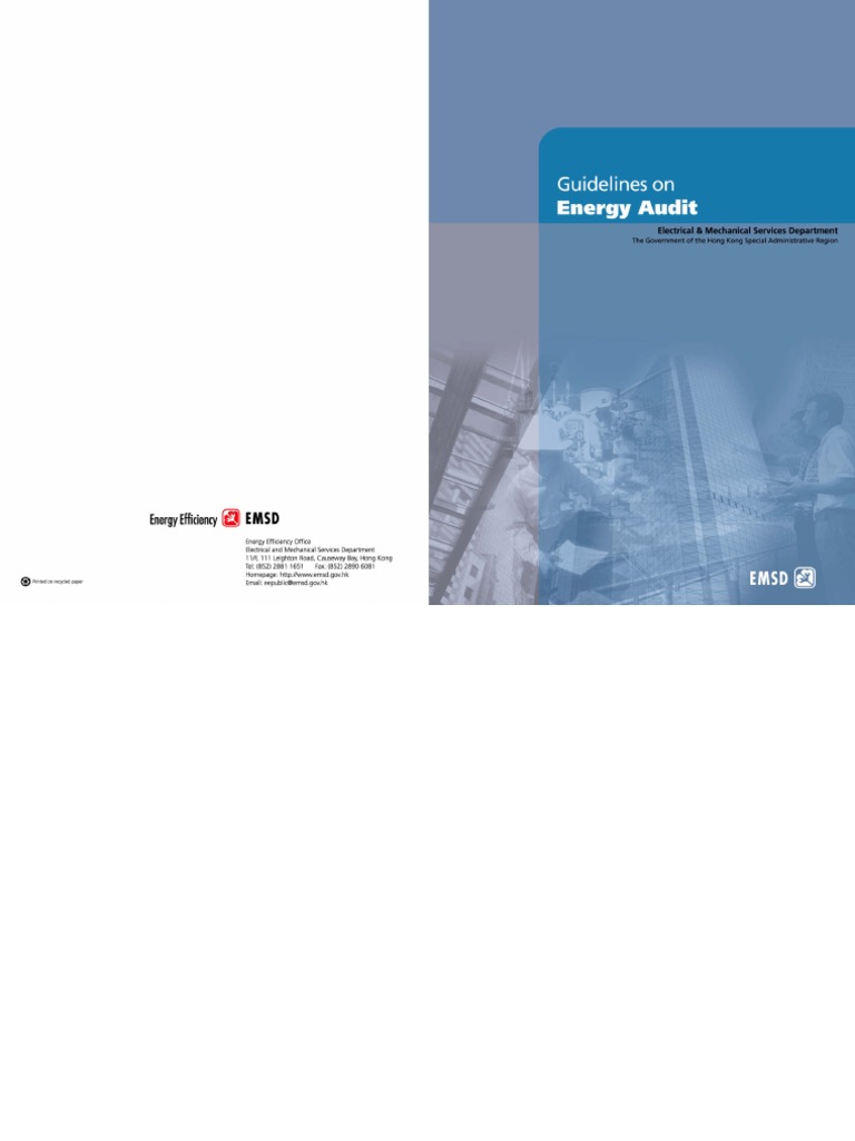 Guidelines On Energy Audit 2007 | PDF | Energy Conservation | Efficient ...