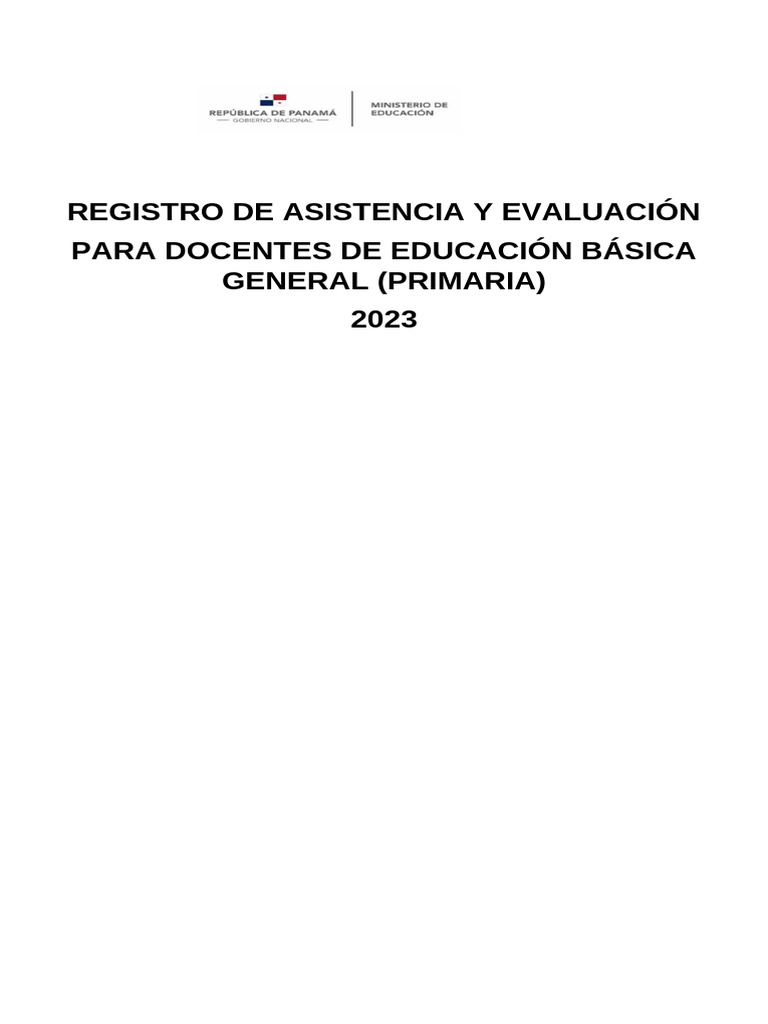 Registro de Asistencia Docente 2023 | PDF