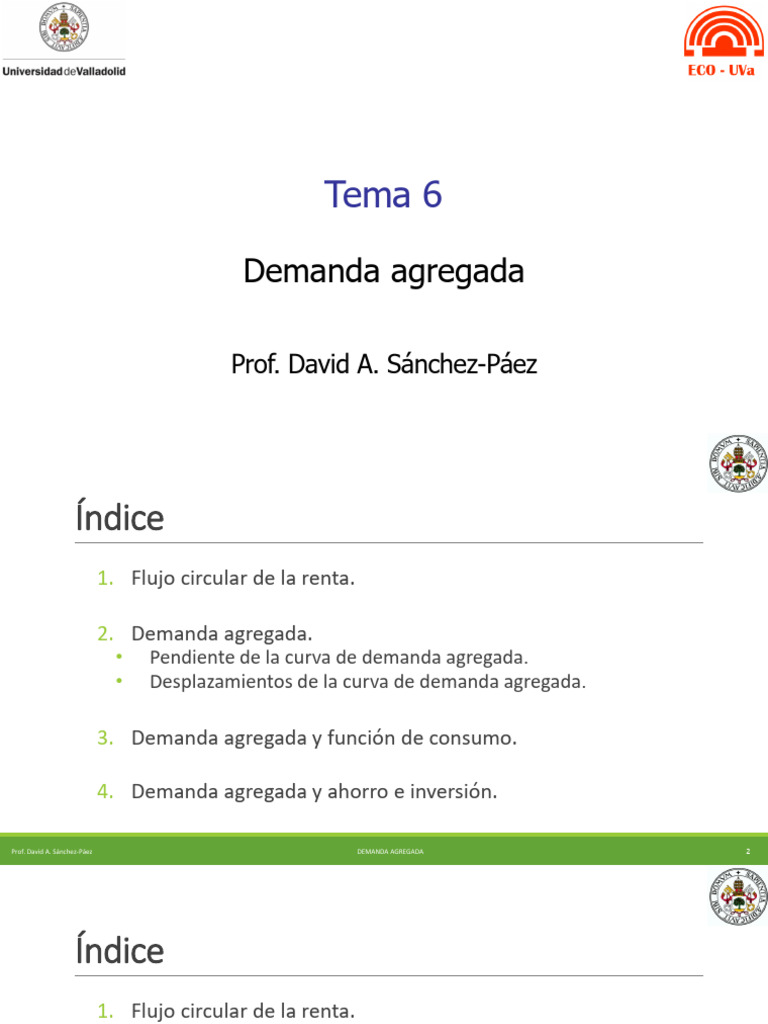 6 - Demanda Agregada | PDF | La política fiscal | Producto Interno Bruto