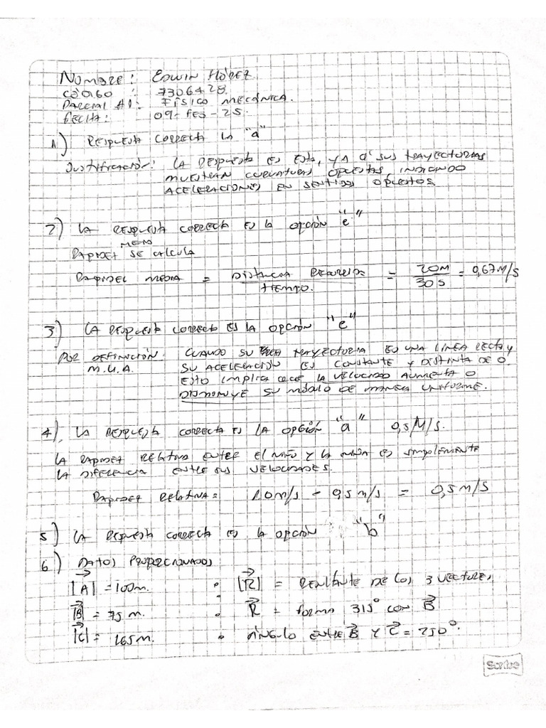 Soporte Parcial 1 Física | PDF