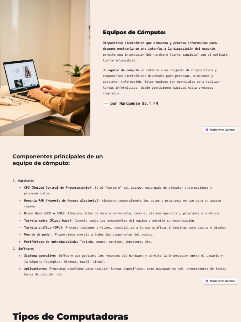 Equipos de Computo | PDF | Hardware de la computadora | Sistema operativo