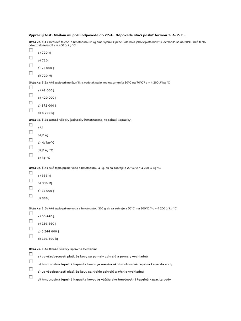 7 Fyz Test | PDF