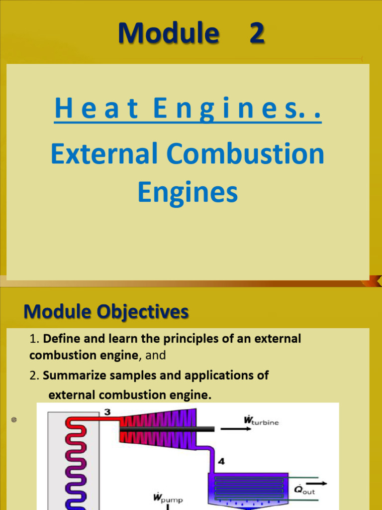 External Combustion Engine Overview | PDF | Engines | Steam Engine