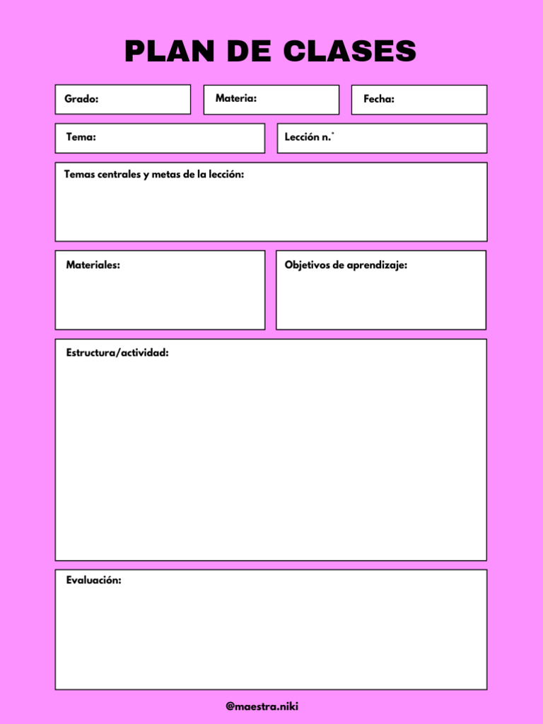 Plan de Clases Efectivo para Docentes | PDF | Aprendizaje ...