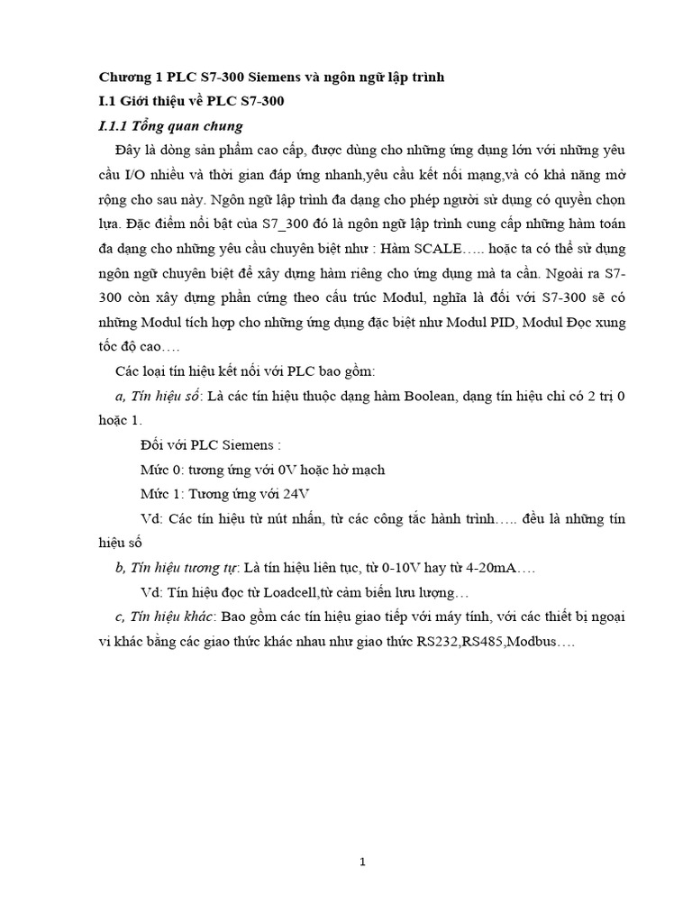 (123doc) Tai Lieu PLC s7300 Siemens Va Ngon Ngu Lap Trinh | PDF