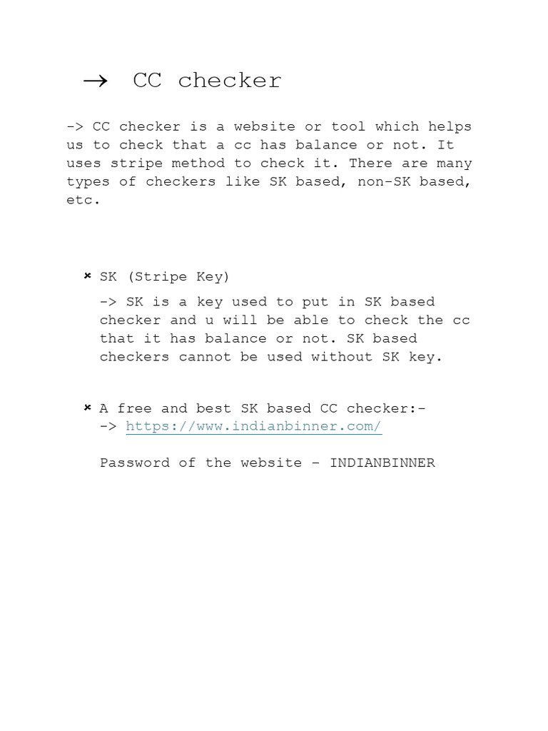 Free CC Checker | PDF