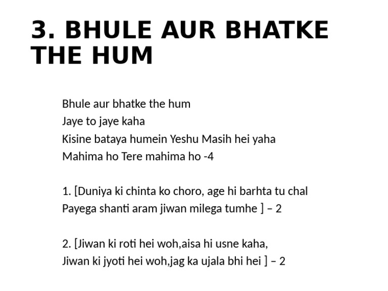 3.bhule Aur Bhatke The Hum | PDF