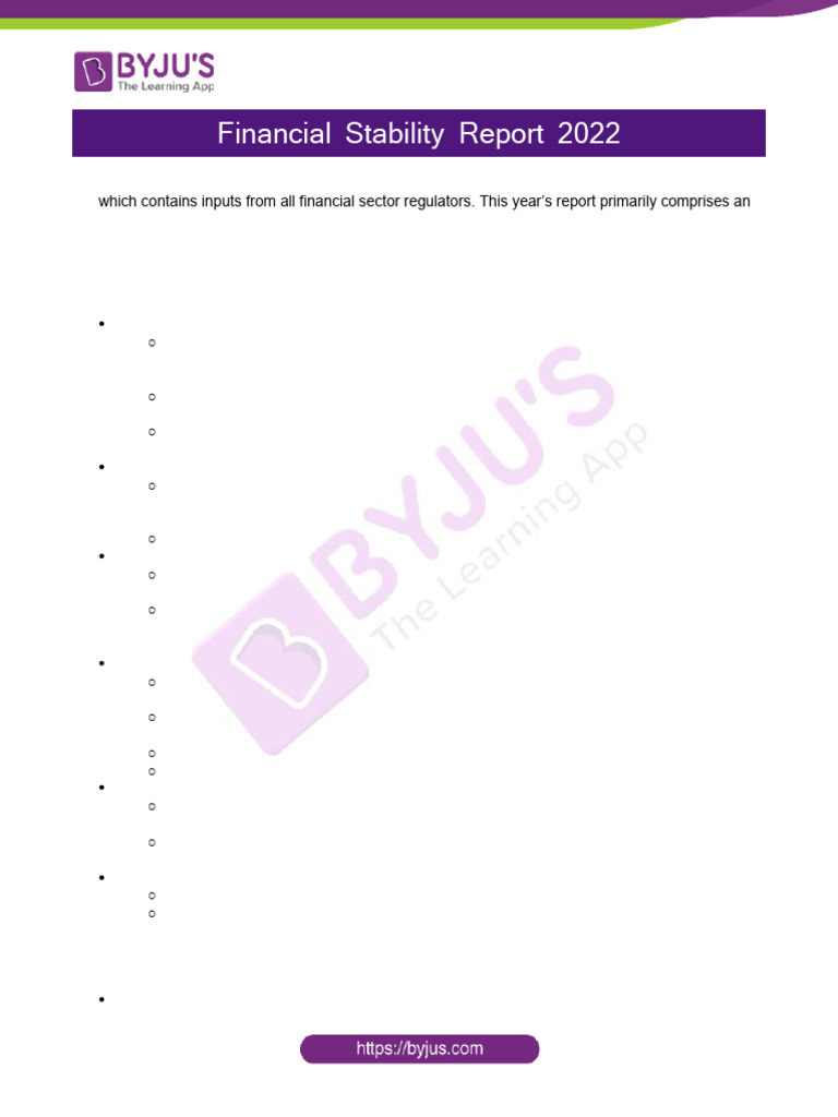 Financial Stability Report 2022 | PDF | Banks | Central Banks