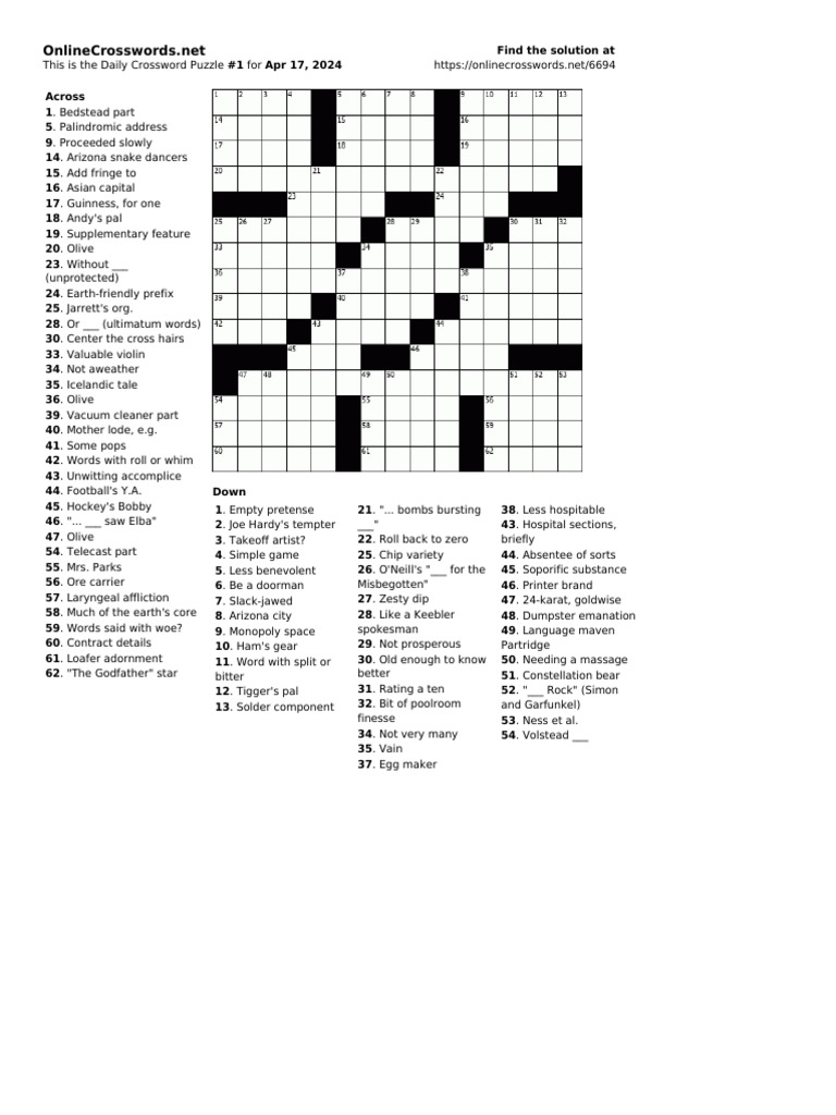 Onlinecrosswords 2024 17 04 1 pdf