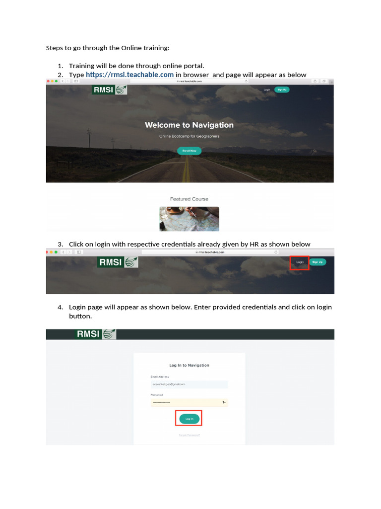 Online Training Guide: Navigation Basics | PDF | Computing
