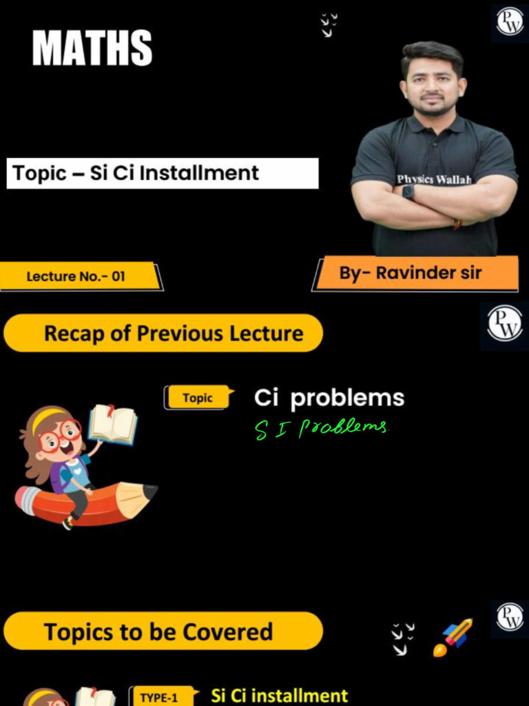 SI CI Installment 01 - Class Notes | PDF