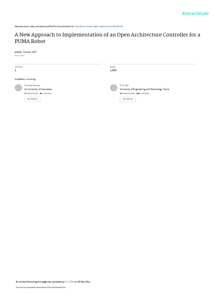 A New Approach To Implementation of An Open Archit | PDF | Control ...