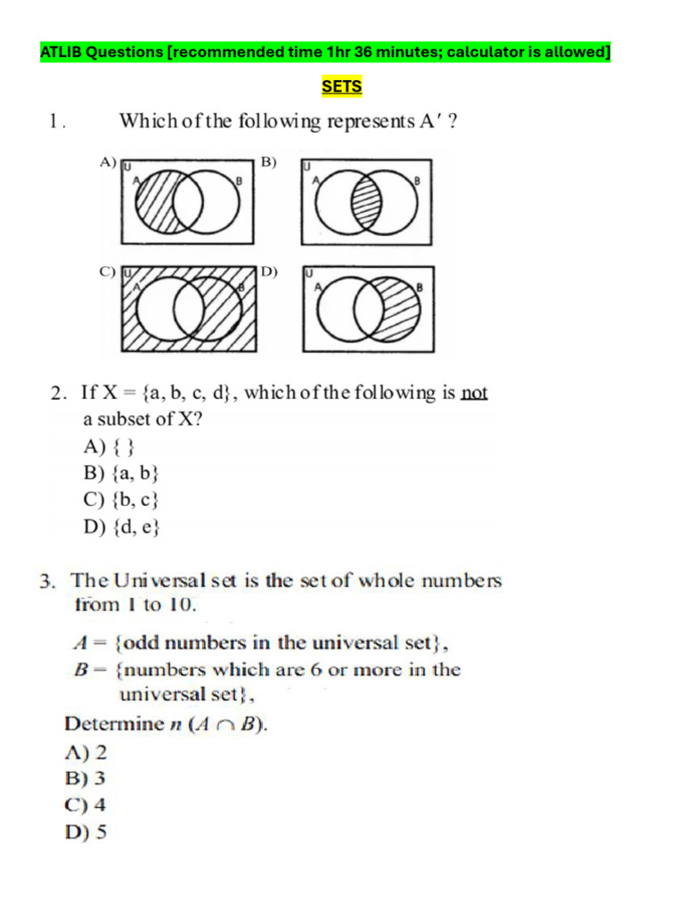 ATLIB WITH SOLUTIONS | PDF