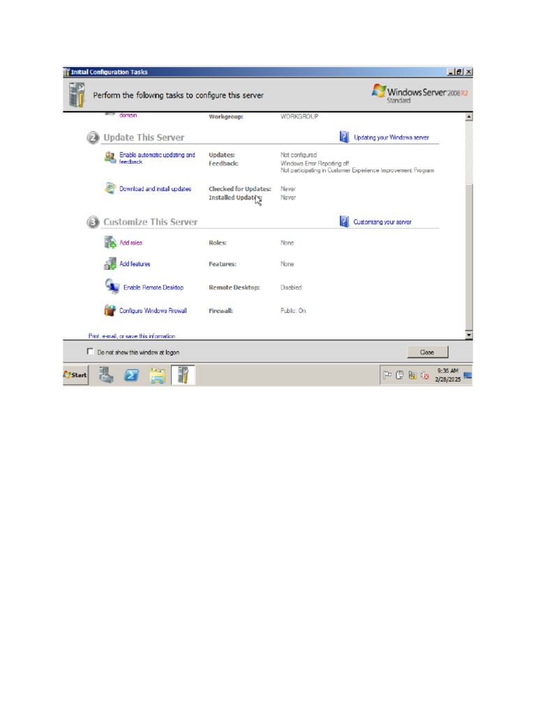 Windows Server 2008 R2 Config | PDF