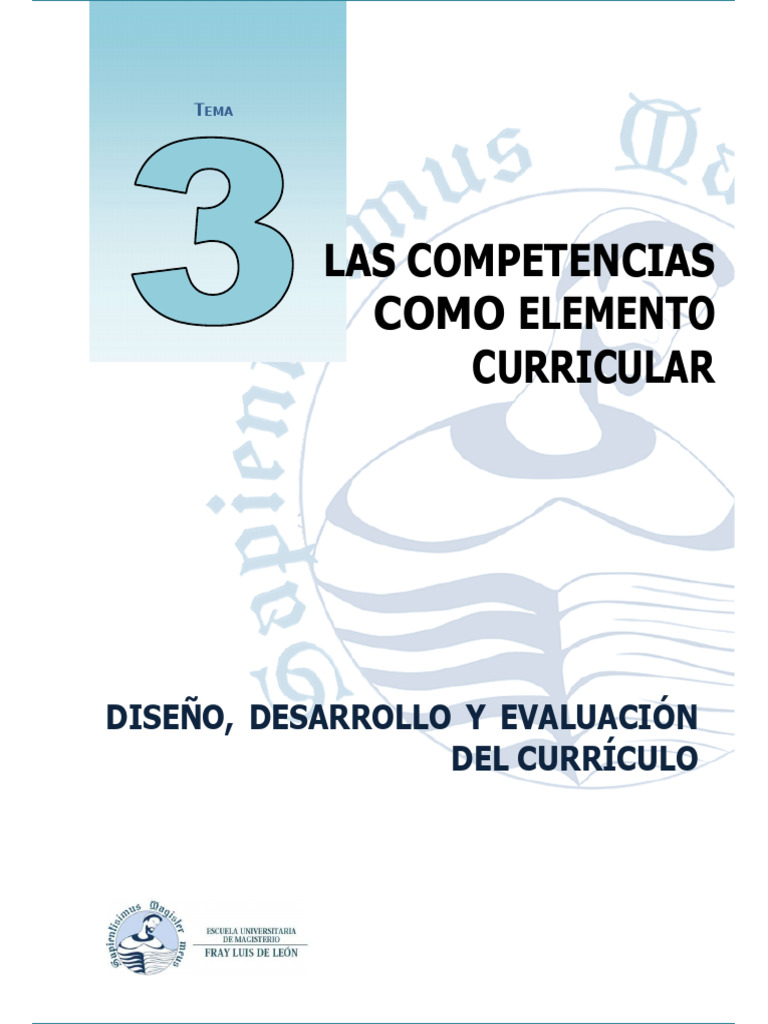 03 Tema 3. Actualizado Las Competencias | PDF | Plan de estudios ...