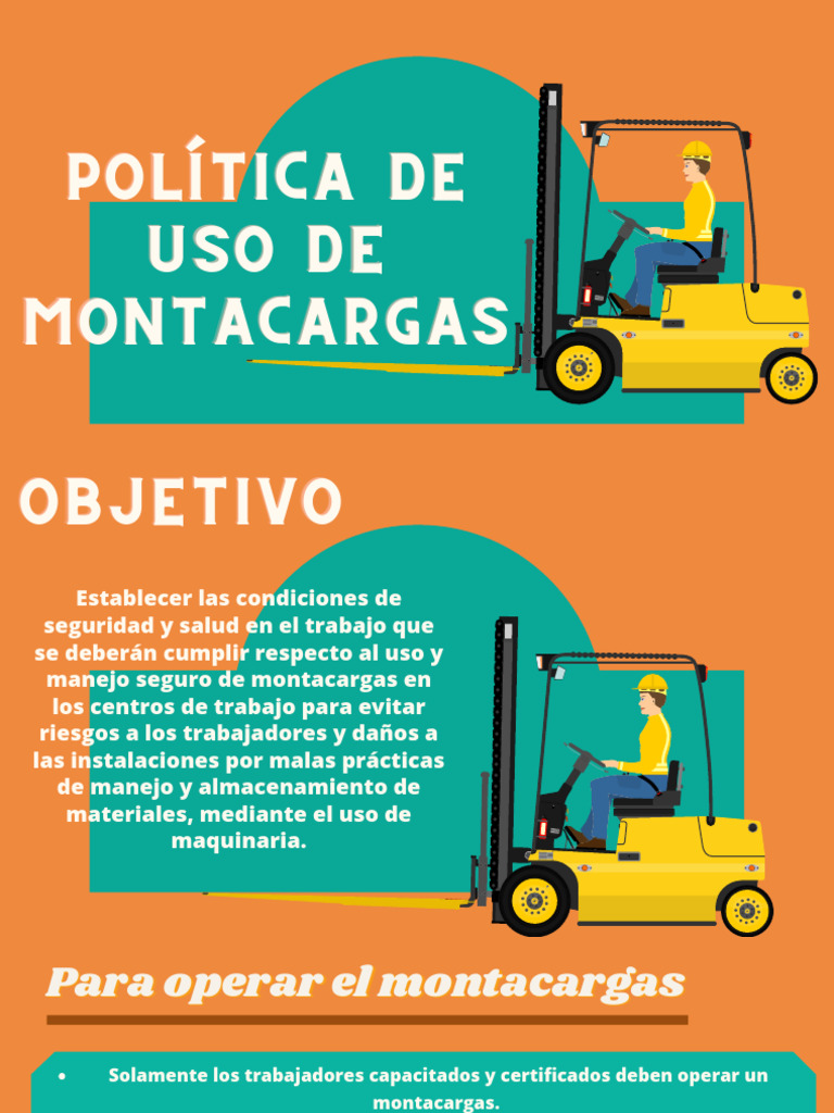 Seguridad en el Uso de Montacargas | PDF | Máquina elevadora