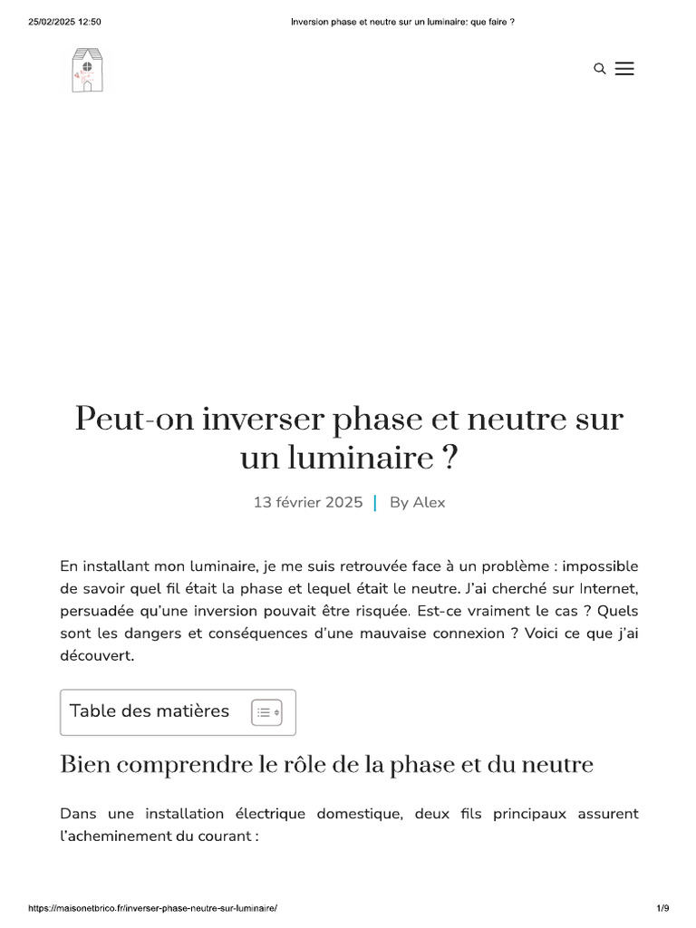 Inversion Phase Sur Luminaire PDF — free download