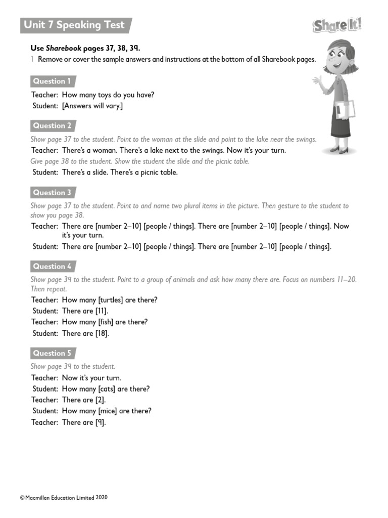 Unit 7 Speaking Test Guide | PDF