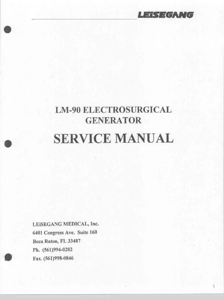 Electrosurgical Gen LM90 | PDF