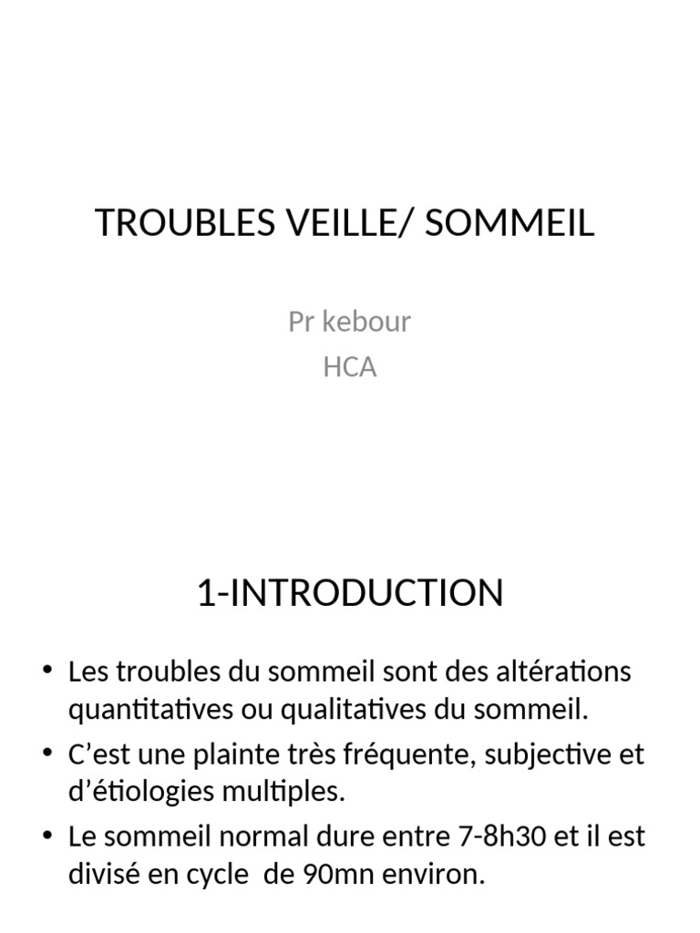 Troubles du sommeil : dyssomnies et hypersomnies | PDF | Insomnie ...