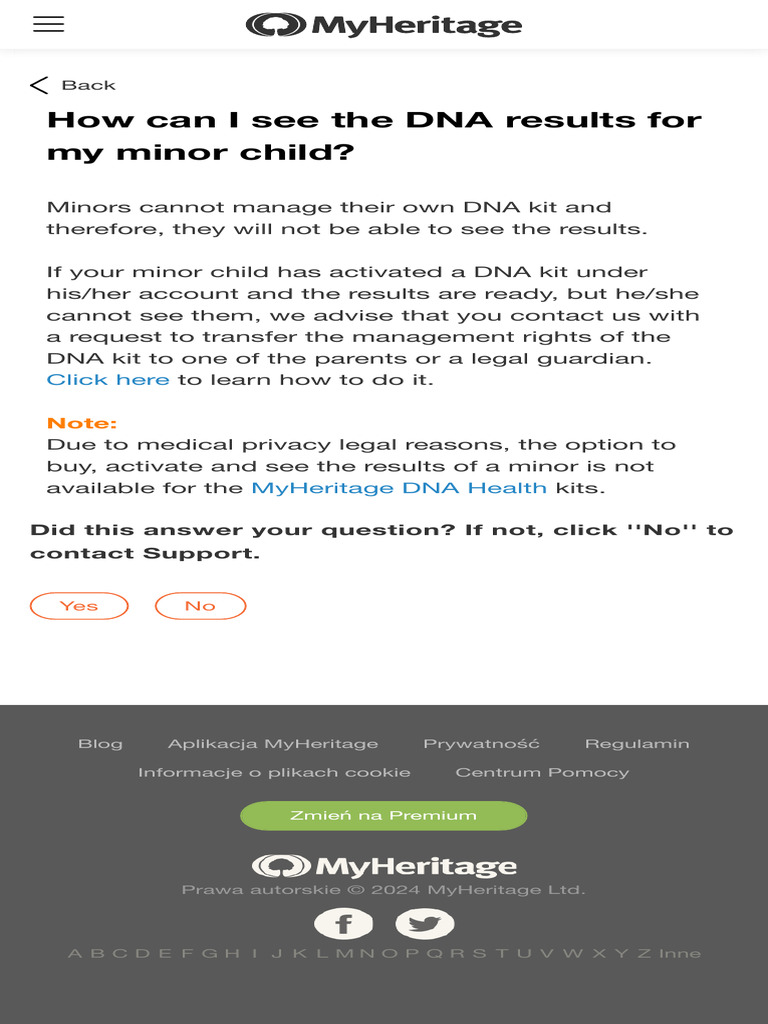 How Can I See The DNA Results For My Minor Child | PDF