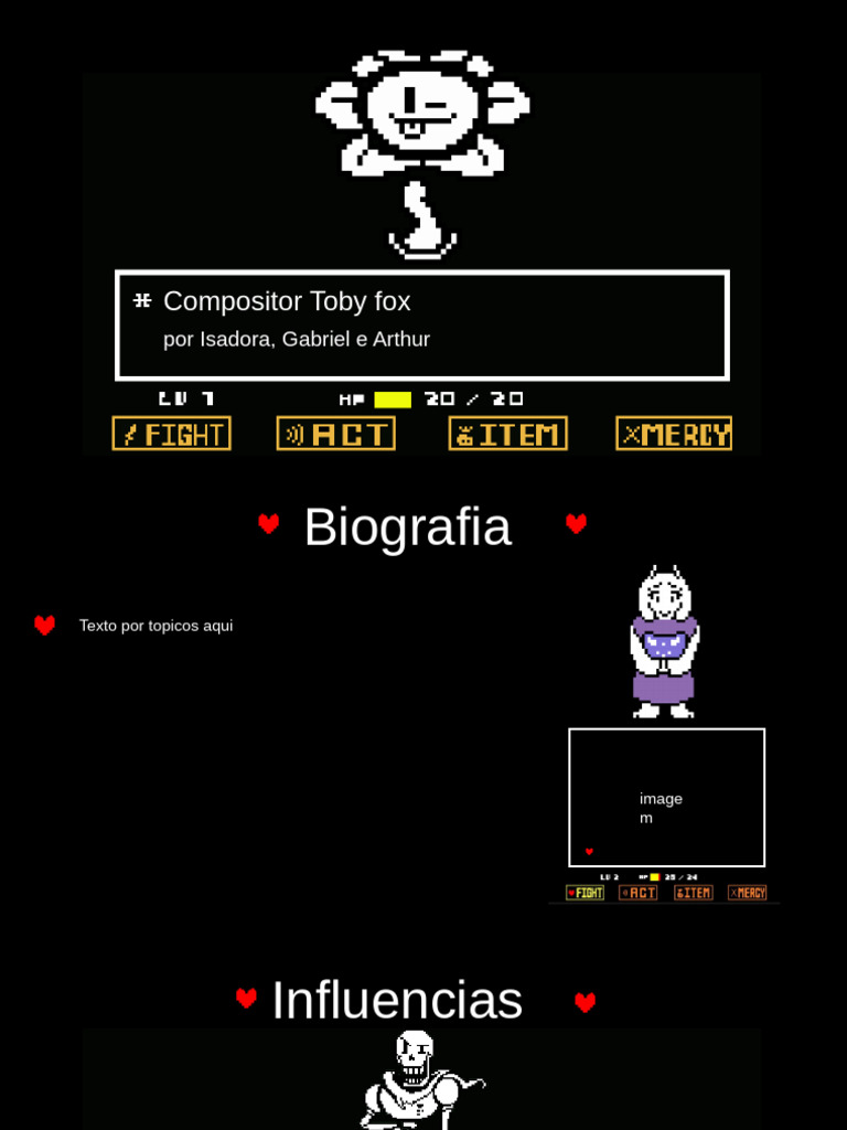 Biografia e Obras de Toby Fox | PDF