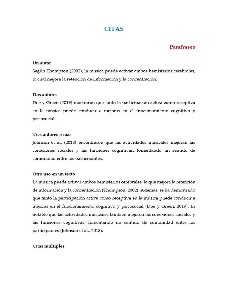 CITAS y REFERENCIAS APA 7 | PDF | Las emociones | Cerebro