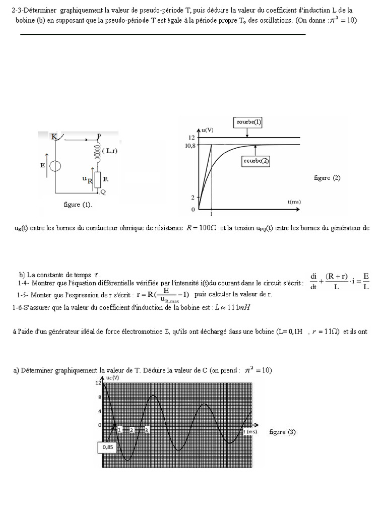 Analyse des circuits RL et RLC en piano | PDF