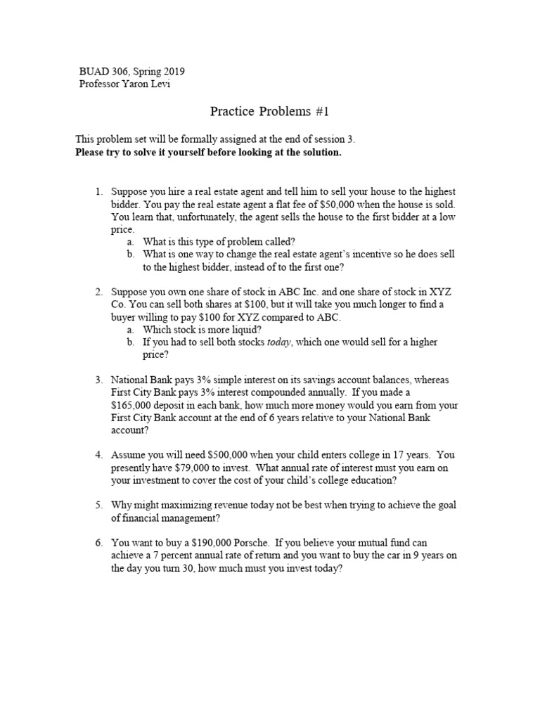 306 Problems 1 | PDF | Taxes | Securities (Finance)