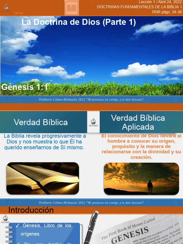Estudio de la Doctrina de Dios 2022 | PDF | Dios | Biblia