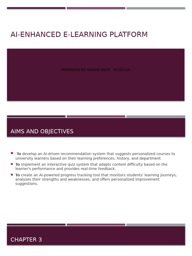 AI-Driven E-Learning Platform Analysis | PDF | Educational Technology ...