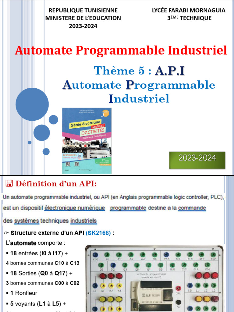 Automate Programmable Industriel 2023-2024 | PDF | Informatique ...