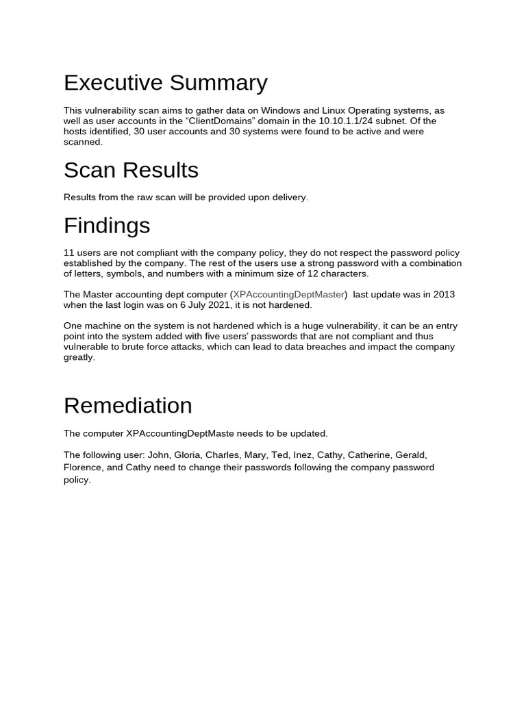 Security Report | PDF