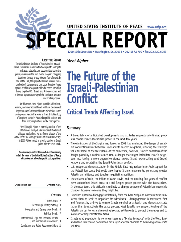 Israeli-Palestinian Conflict Trends Report | PDF | Israel | World Politics