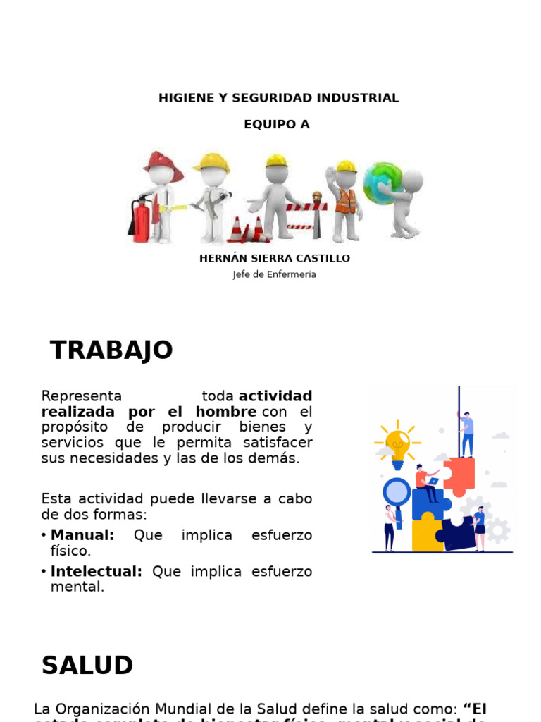 Higiene y Seguridad en el Trabajo | PDF | Asistencia sanitaria ...