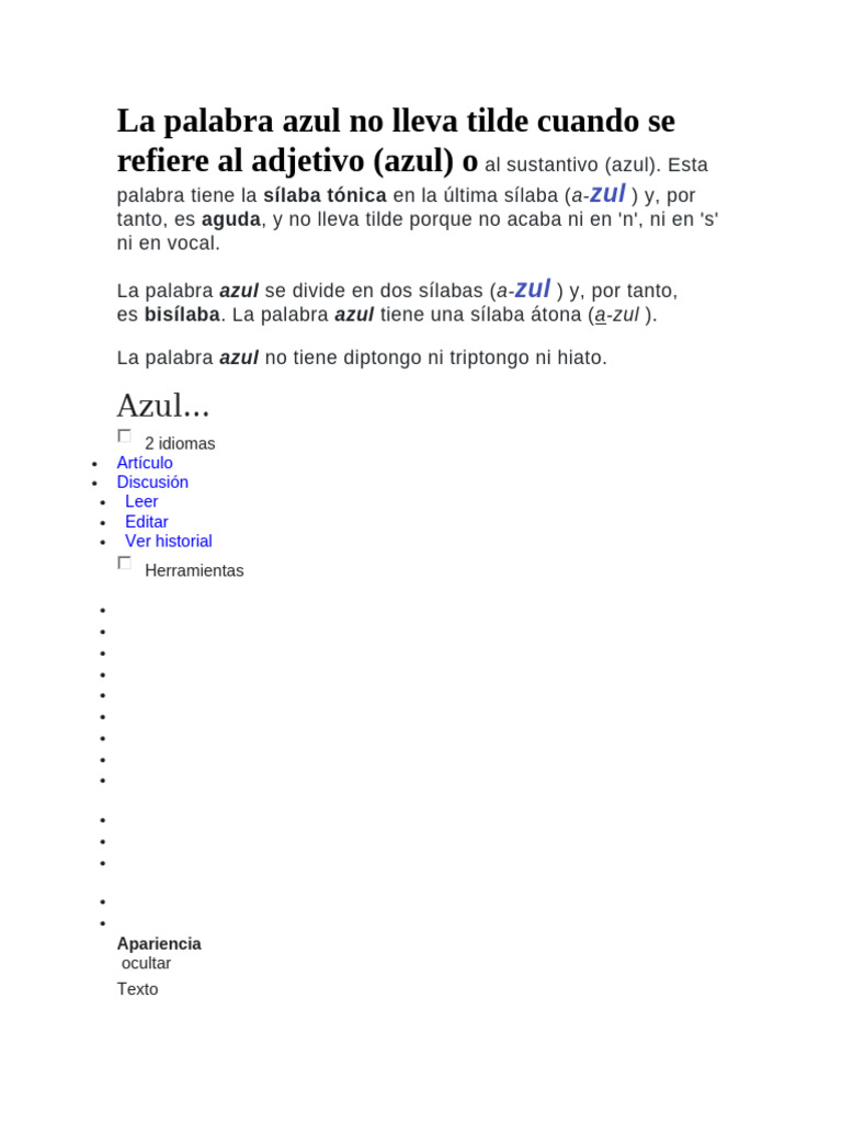El Color Azul | PDF