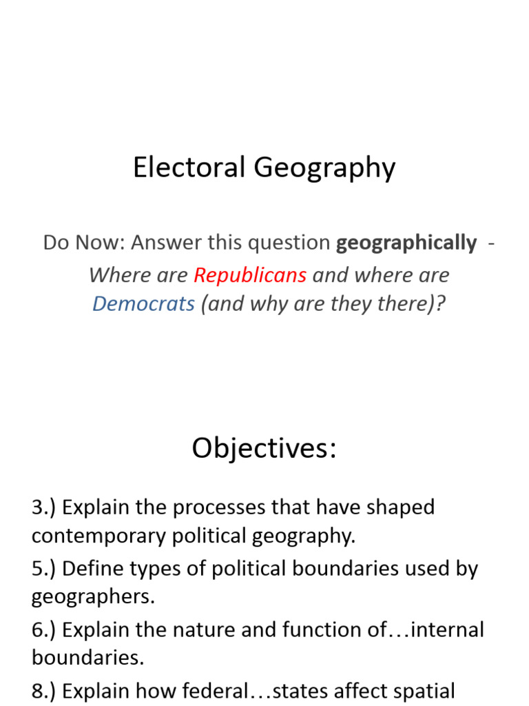 Understanding Electoral Geography and Voting | PDF | Gerrymandering ...