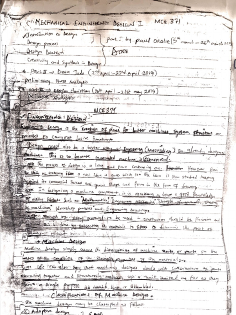 MCE 371 Notebook | PDF