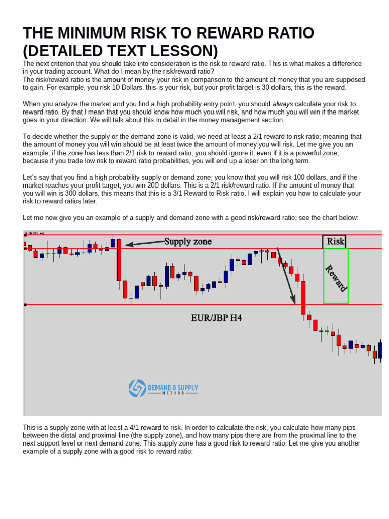 Understanding Risk to Reward Ratios | PDF | Odds | Money