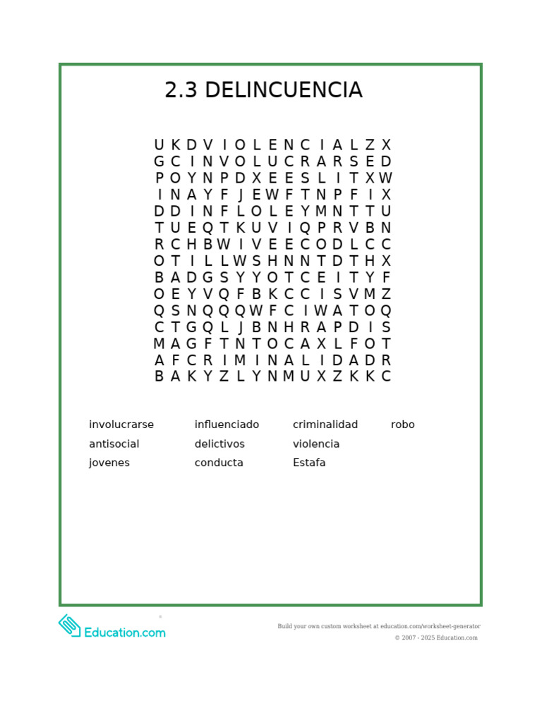 Sopa 2.3 Delincuencia | PDF
